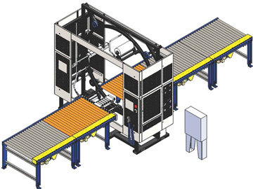 TAB Wrapper Tornado Perfect Storm fully automated orbital stretch wrapper with dual dispensing system 3D color rendering