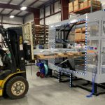 Forklift using TAB Wrapper Tornado orbital wrapper at Penn Sheet Metal